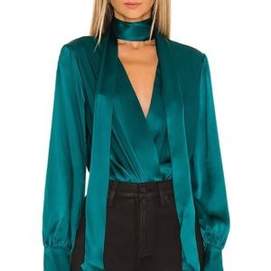 Amanda Uprichard Bronte Bodysuit in Jewel